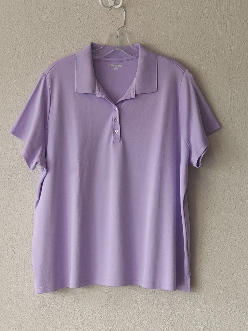 Lands' End Women's Lavender Polo Top PLUS SIZE 2X
